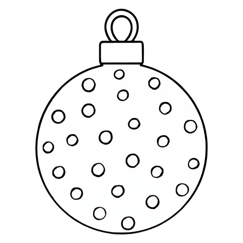 Раскраска Новогодний шар в крапинку