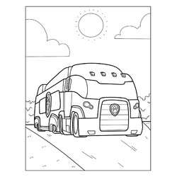 Раскраска Автобус из мультфильма Щенячий патруль