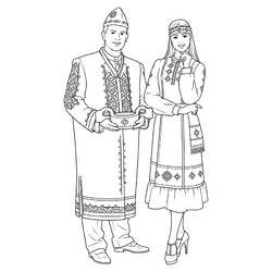 Чуваши в национальном костюме