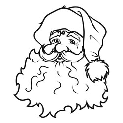 Раскраска Дед Мороз - борода из ваты