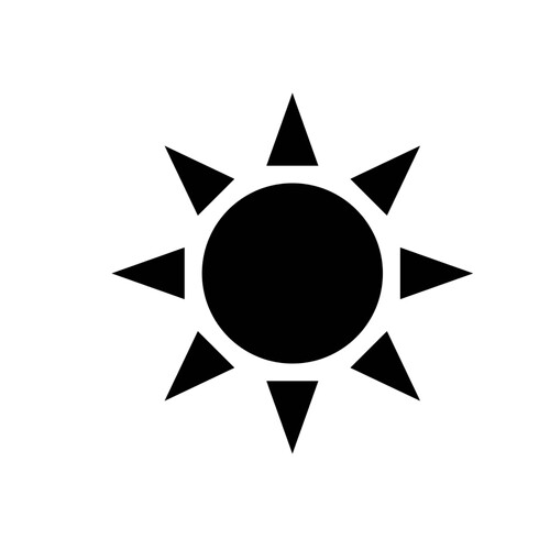 Контрастная карточка Чёрное солнце