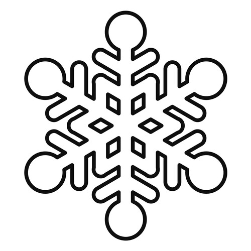 Раскраска Снежинка с шариками