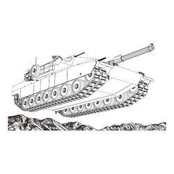 Раскраска Боевой танк будущего