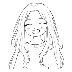 Маленькая Руми с распущенными волосами