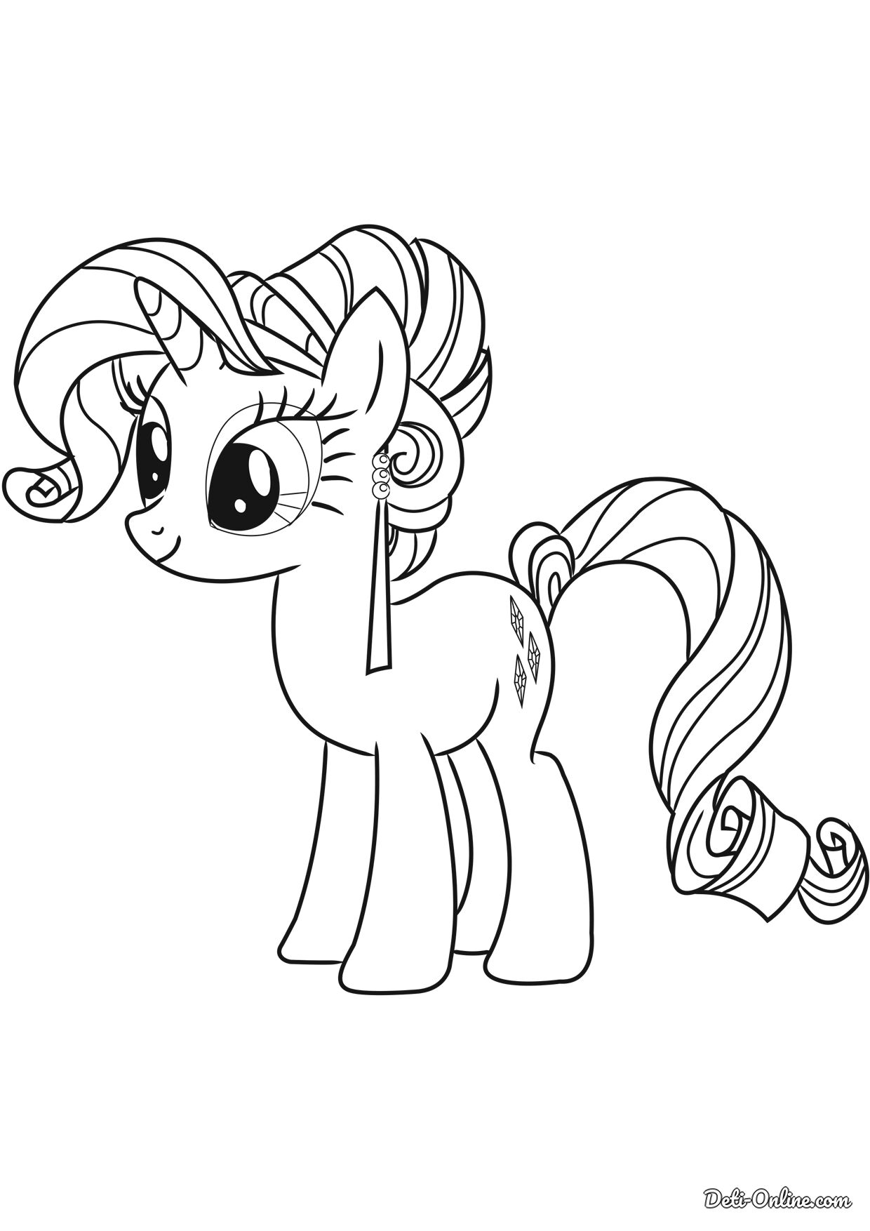 My little Pony раскраска Рарити