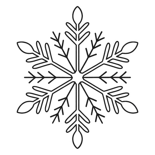 Раскраска Зимняя снежинка