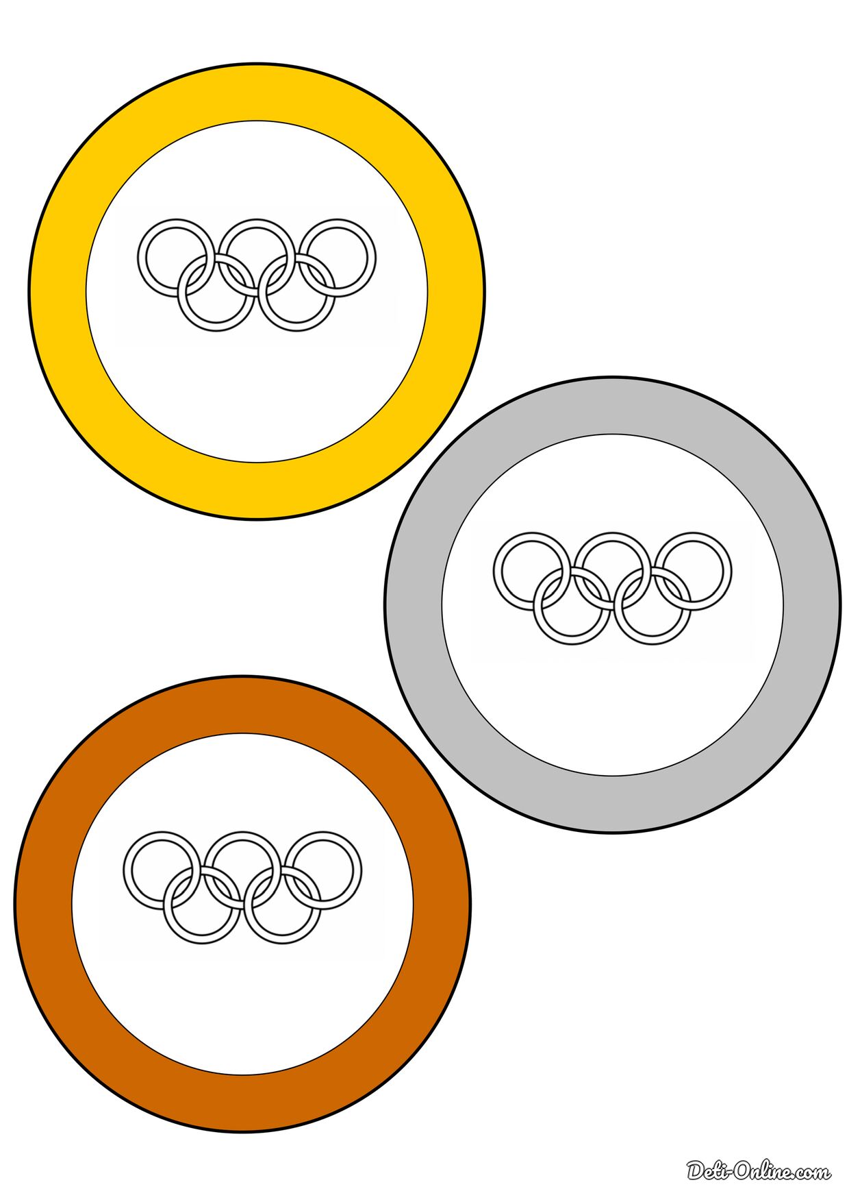 Медаль с олимпийскими кольцами