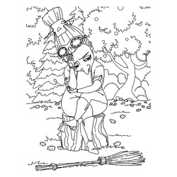 Раскраска Баба-Яга из мультсериала Царевны