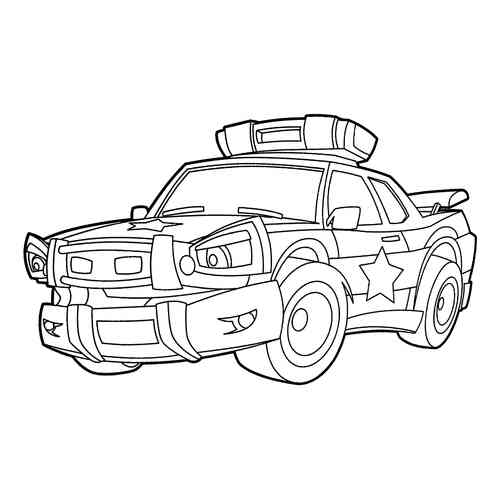 Раскраски Полицейские Авто