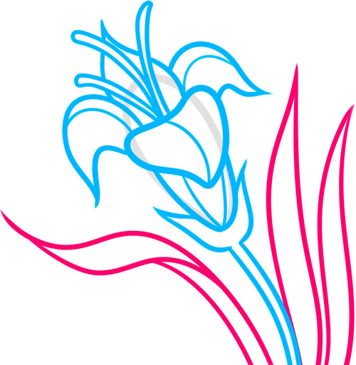 Как нарисовать пасхальную лилию 7
