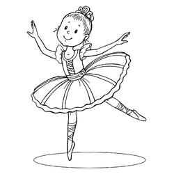 Балерина с вытянутой ногой назад