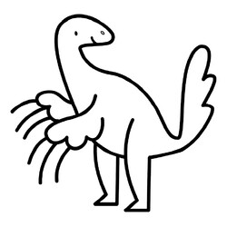 Раскраска Теризинозавр с острыми когтями