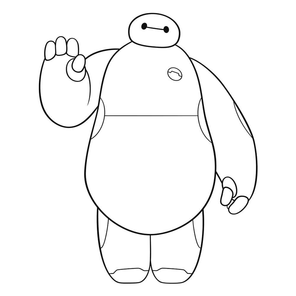 baymax coloring page online