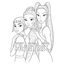 Хантрикс позируют