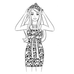 Барби в стильном платье и короне