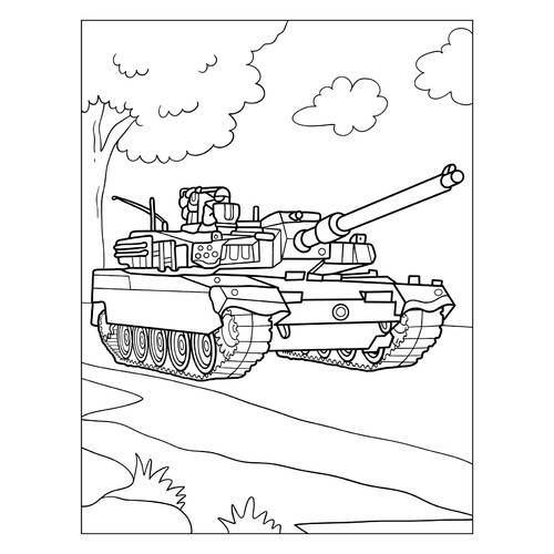 Раскраска Южнокорейский танк К2 Чёрная пантера