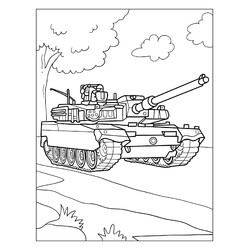 Раскраска Южнокорейский танк К2 Чёрная пантера