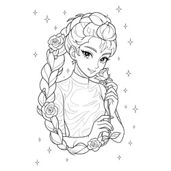 Аниме Руми с розой