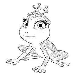 Раскраска Царевна-лягушка Василиса