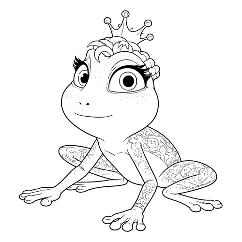 Раскраска Царевна-лягушка Василиса