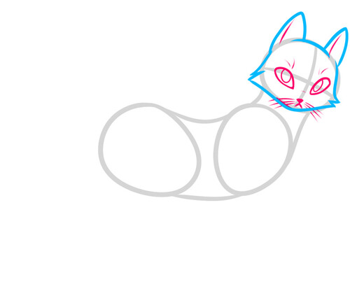 Как нарисовать кошку 3