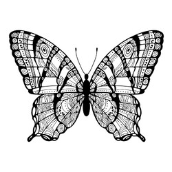 Бабочка с зентанглами