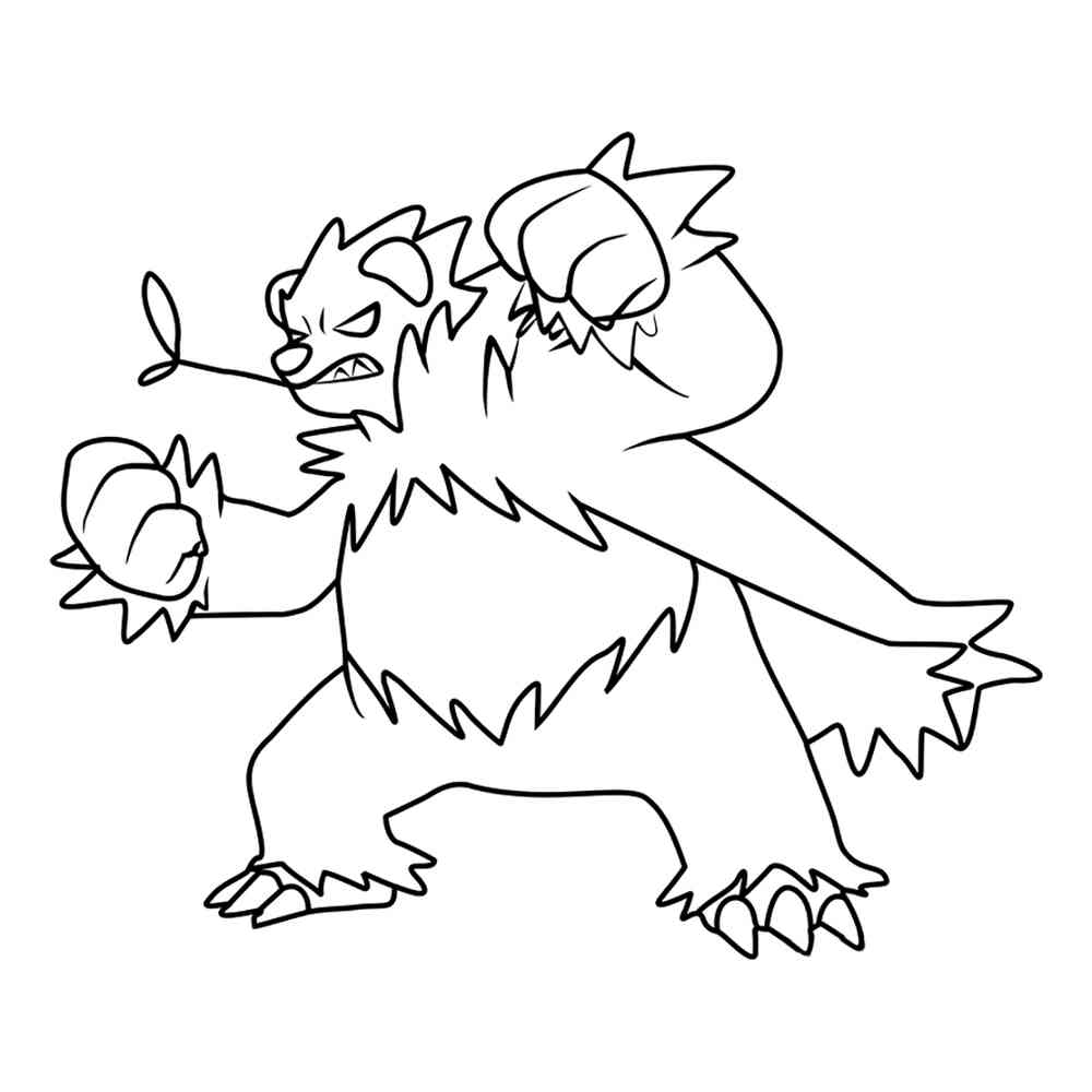 pangoro coloring pages printable pokemon