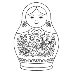 Матрёшка с петушком