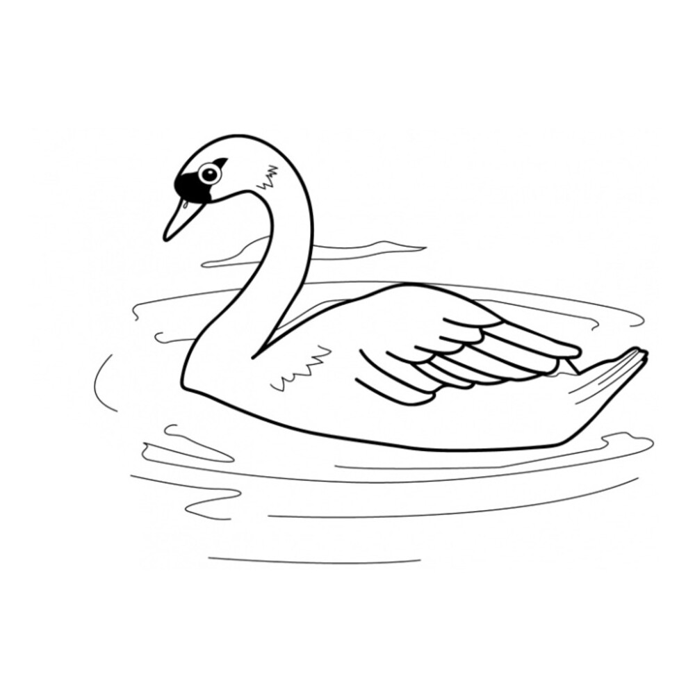 Раскраска гуси-лебеди распечатать
