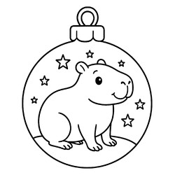 Новогодний шар с капибарой