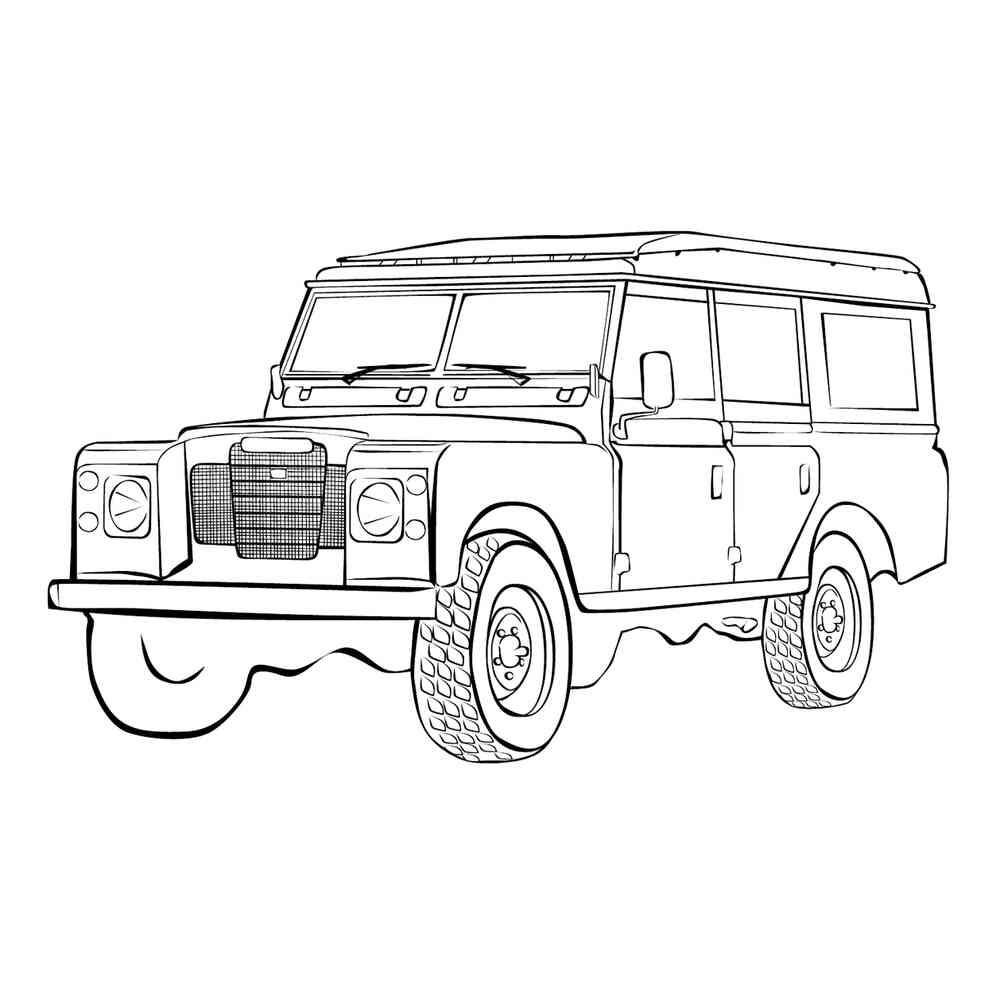 Раскраска Land Rover