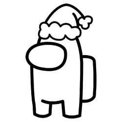 Амонг Ас персонаж в новогодней шапке
