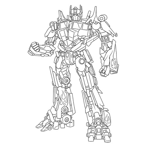Раскраска Оптимус Прайм (Вселенная фильмов)