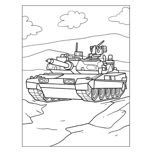 Раскраска Немецкий танк Леопард