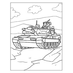 Раскраска Немецкий танк Леопард
