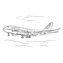 Раскраска Боинг 747-400