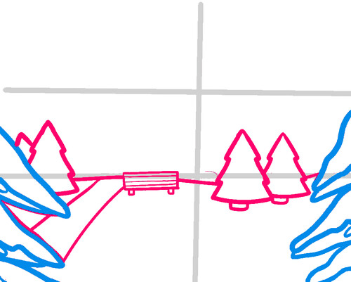 Как нарисовать зимний пейзаж карандашом поэтапно 3
