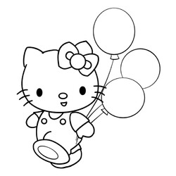 Hello Kitty и воздушные шары