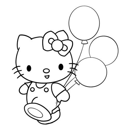Hello Kitty и воздушные шары