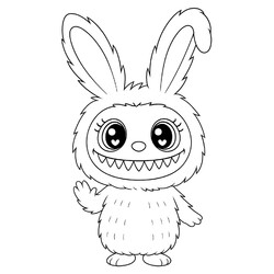 Лабубу в костюме зайчика