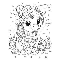 Раскраска Пони 2026