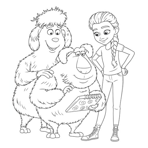 Раскраска Финник с друзьями