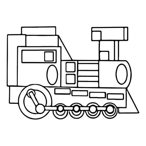 Раскраска Простой локомотив