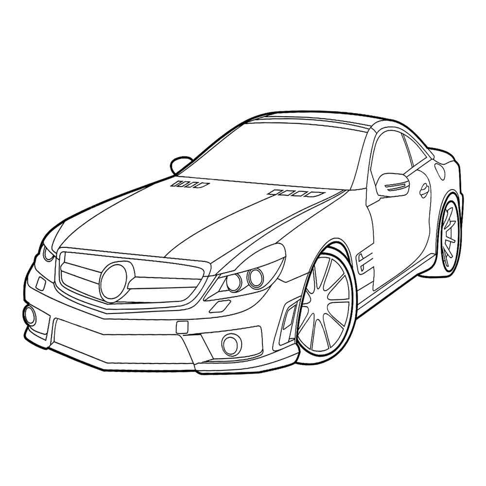 Раскраска Мерседес Бенц SL 63 AMG | распечатать раскраски для детей
