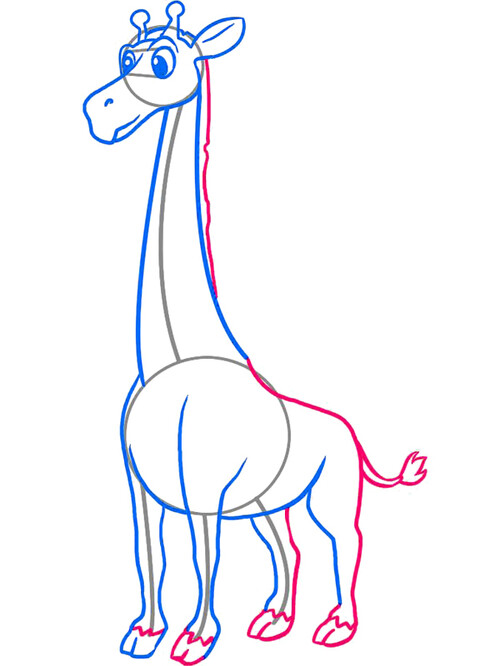 Как нарисовать жирафа 5