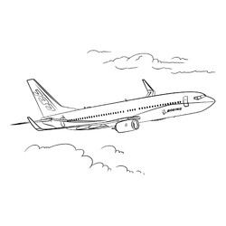 Раскраска Боинг 737