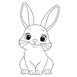Раскраска Добрый зайка