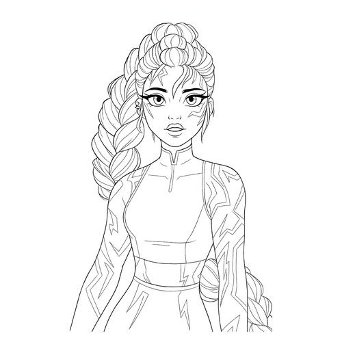 Раскраска Руми с узорами демона