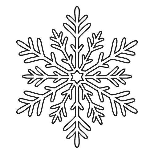 Раскраска Снежинка на Новый год