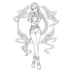 Раскраска Руми исполняет песню Золотые